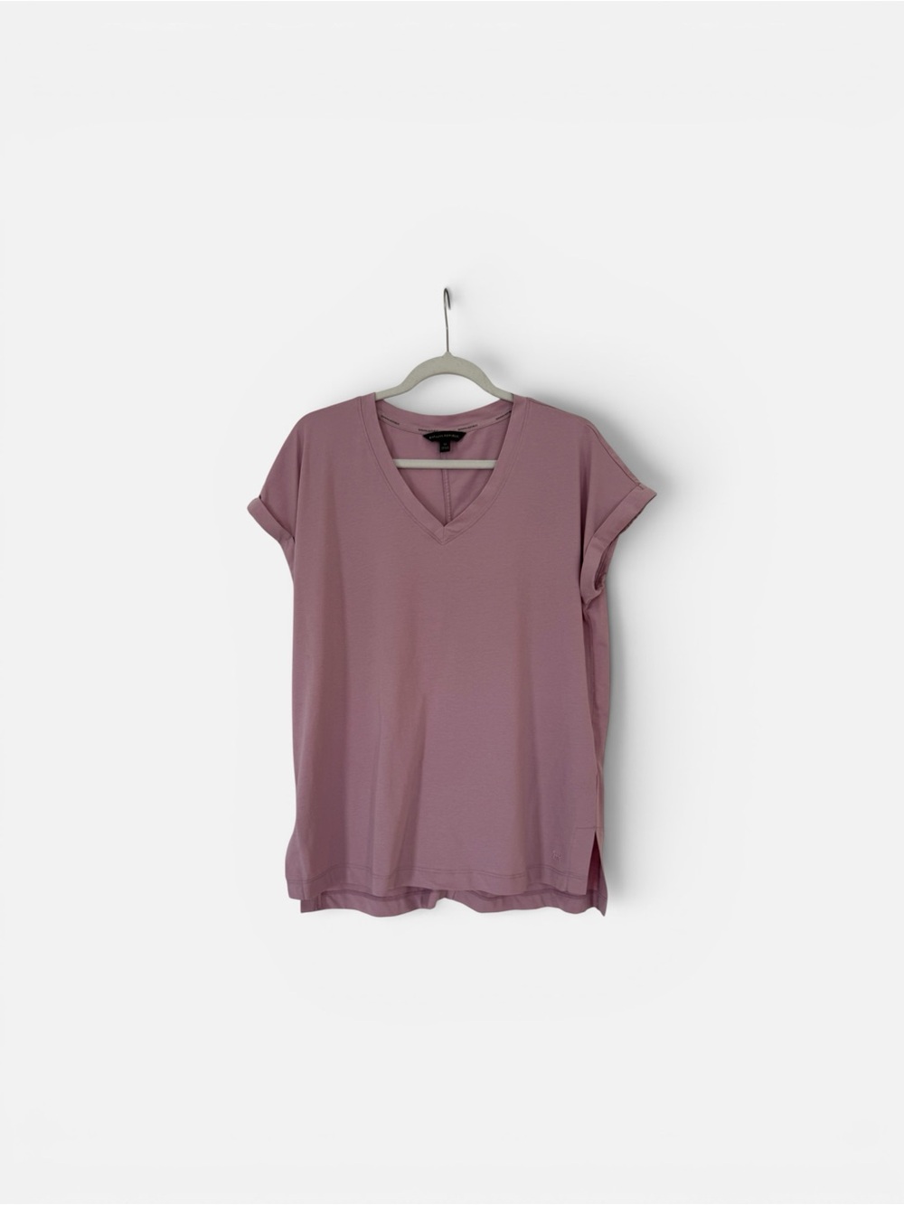Banana Republic Mauve V-Neck Short Sleeve Top
